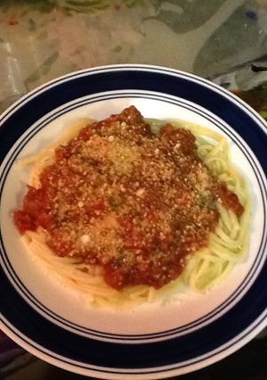 A picture of Simple Everyday Meat Sauce Spaghetti.