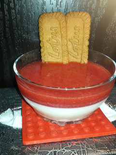 A picture of Strawberry panna cotta.