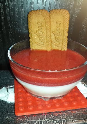 A picture of Strawberry panna cotta.