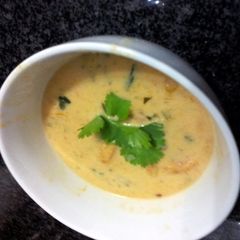 A picture of Thai Butternut & Chicken Soup.