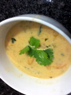 A picture of Thai Butternut & Chicken Soup.
