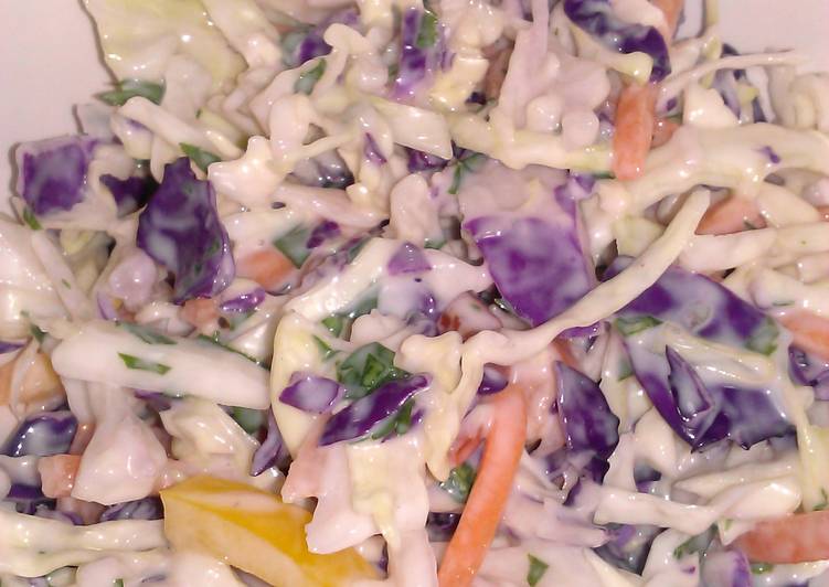 Simple Way to Prepare Quick Colorful Coleslaw
