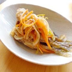 A picture of Easy Horse Mackerel Escabeche In Nanban Sauce.