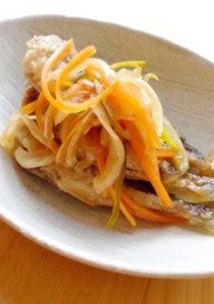 A picture of Easy Horse Mackerel Escabeche In Nanban Sauce.