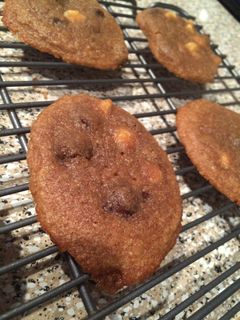A picture of Eggless Whole Wheat Chocolate Chip Cookies.