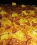 Pizza de piña y jamón