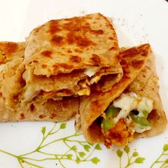 A picture of Grilled Paneer Shawarma.