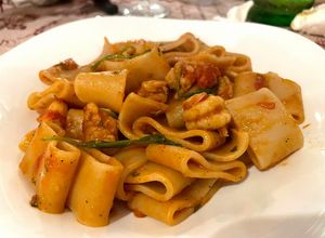 Foto di Calamarata con Gamberoni e Pomodorini Freschi