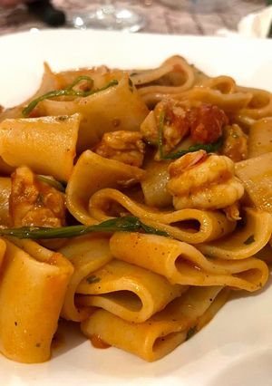 Foto di Calamarata con Gamberoni e Pomodorini Freschi