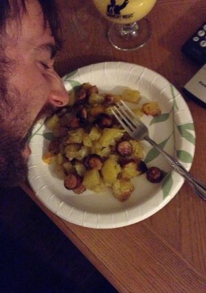 A picture of Baked Sausage N Taters.