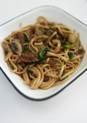 A picture of Asian Beef and Noodle Soup.