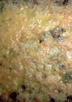A picture of Cheesy Ham and Potato Casserole.