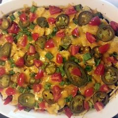 A picture of nacho casserole.