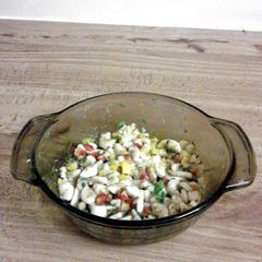 A picture of Banana salsa and chips.