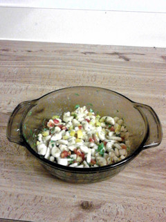 A picture of Banana salsa and chips.