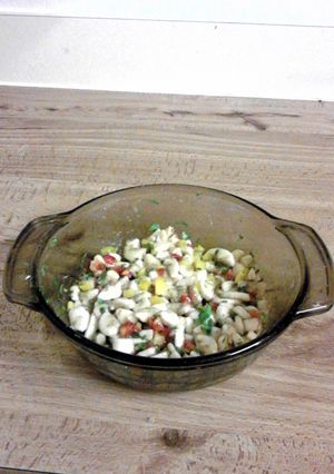 A picture of Banana salsa and chips.