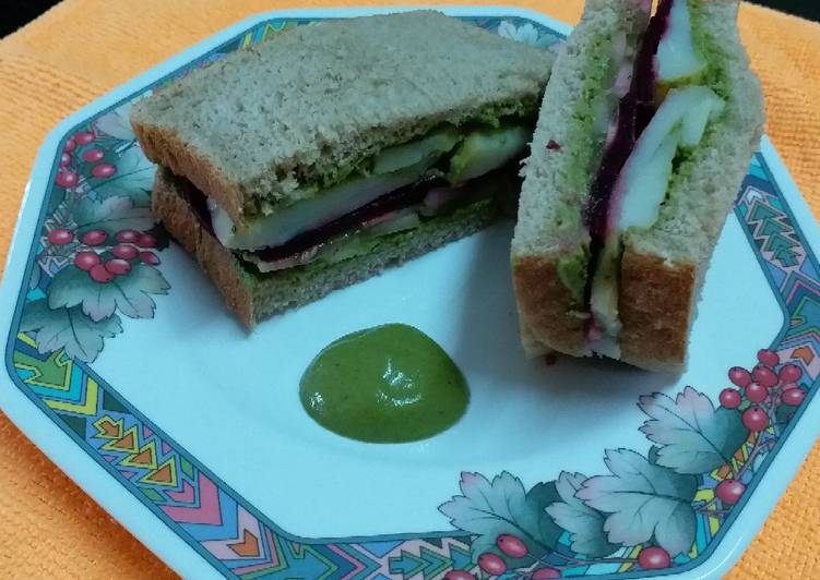 Recipe of Perfect Vegetable Sandwich