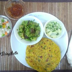 Brinjal Potato Sambhariya A picture of Brinjal Potato Sambhariya.