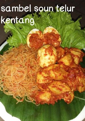 Foto resep Sambel soun telur kentang