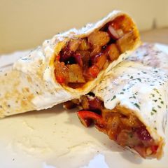 Spicy Chilli Burritos (Vegetarian) A picture of Spicy Chilli Burritos (Vegetarian).