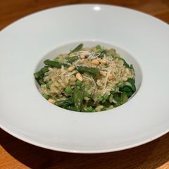 A picture of Green Veg & Pesto Risotto.