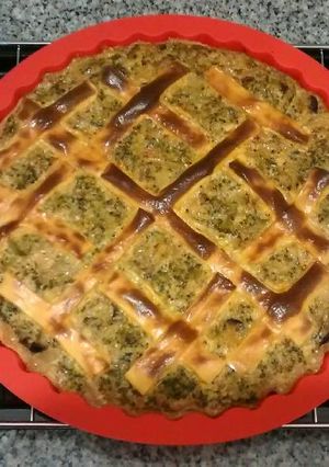 Una foto de Tarta de brócoli congelado