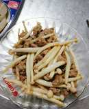 Thịt băm xào nấm