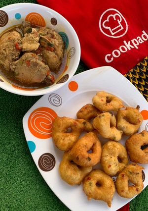 A picture of Funkaso with chicken pepper soup.