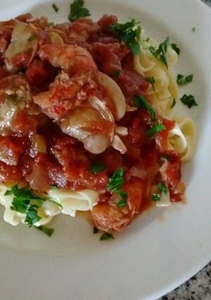 Una foto de Fetuccine a la Vongole