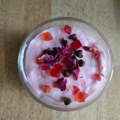 A picture of Rose Gulkand shrikhand 🌹.