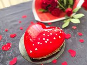 Une photo de mousse fraise