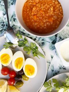 รูปของ Lentil soup with Boiled Eggs