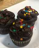 Moist Chocolate Cupcakes with Chocolate Buttercream Frosting- Kids Friendly