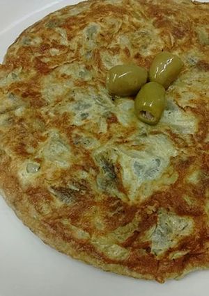 Una foto de Alcaucil  . Corazones en tortilla
