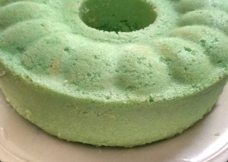 Bolu pandan lembut irit telur