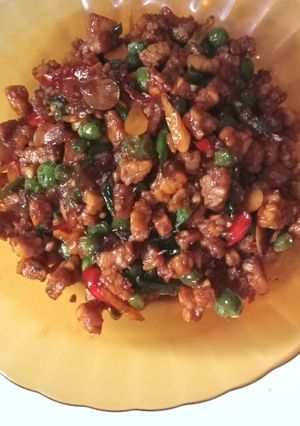 Foto resep Oseng tempe leunca pedas manis