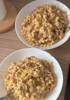 Foto principal de Pasta cremosa con chistorra y champiñones