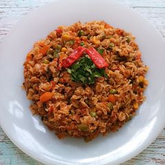 A picture of Masala Mixed Veggie Oats.