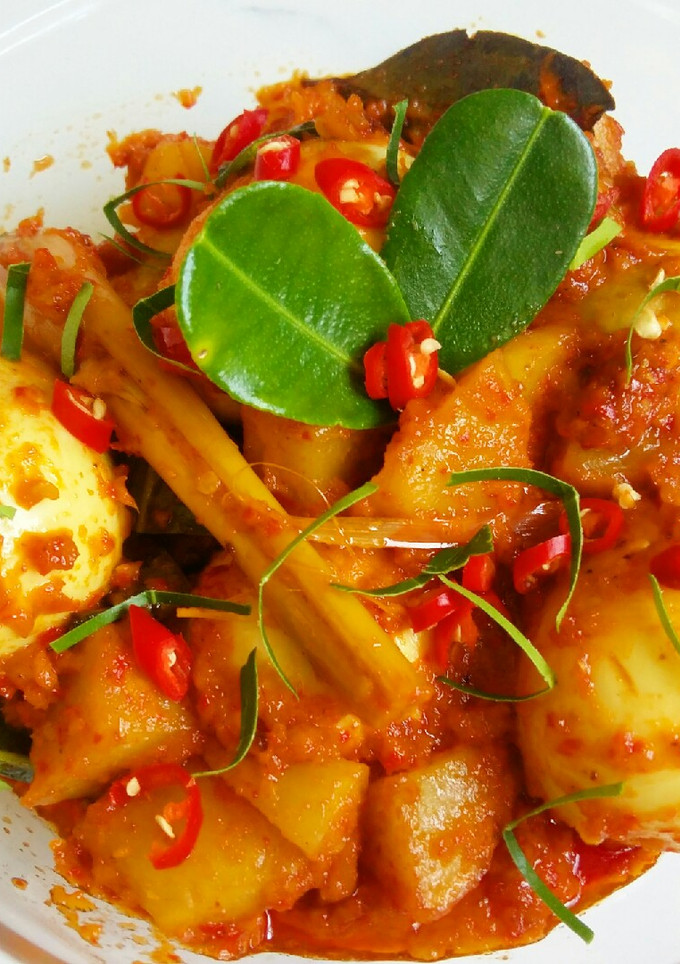 Foto resep Balado Telur Kentang (Santan)