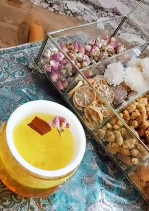 عکسی از دستور دمنوش به و زعفران