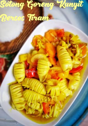 Gambar Sotong Goreng Kunyit Bersos Tiram