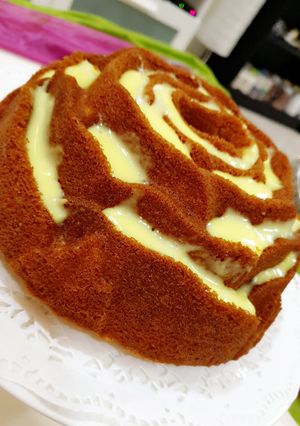 صورة لوصفة كيكة الكاسترد