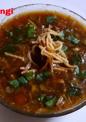 A picture of Manchow Soup.