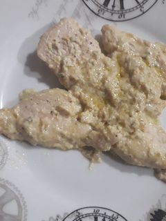 Una foto de Pechugas al roquefort a mi manera