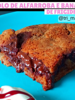 Foto de Bolo de alfarroba e banana de frigideira