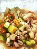Insalata di mare con verdure al cartoccio