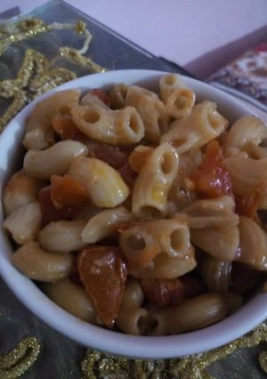 صورة لوصفة معكرونه بالطماطم