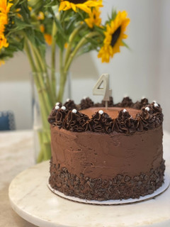 A picture of Nana’s Famous Chocolate Cake.