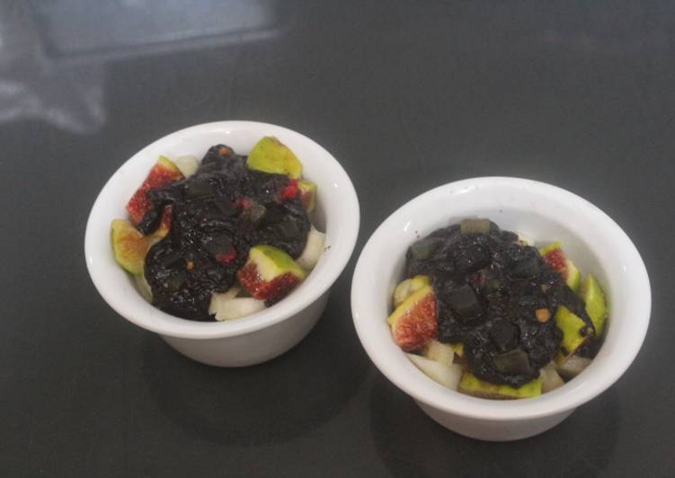 Peras e higos con chocolate