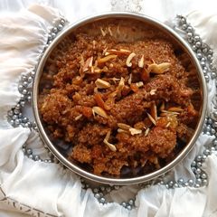A picture of Fada Laapsi (An Auspicious Sweet Dish Of Prasadam).